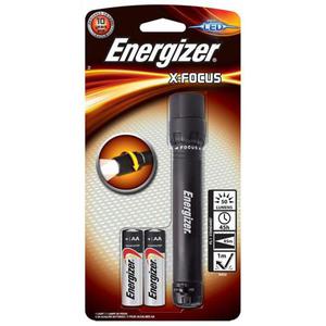 Latarka ENERGIZER X-Focus + 2szt. baterii AA, czarna - 2860641388