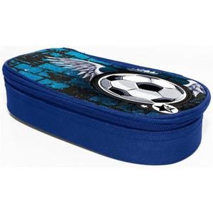 Pirnik-kosmetyczka DONAU Soccer Style bez wyposaenia owalny 20x74x4cm niebieski - 2860641877