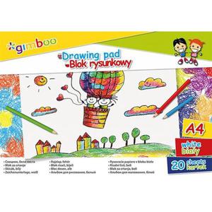 Blok rysunkowy GIMBOO A4 20 kart. 70gsm biay