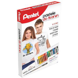 Zestaw PENTEL pastele do tkanin z koszulk + piro - 2860643374