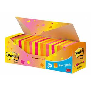 Karteczki POST-IT 654-NP24 76x76mm 21+3x100 kart. mix kolorw 3 bloczki GRATIS - 2879976642