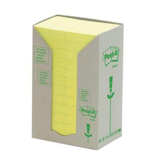 Karteczki POST-IT ekologiczne POST-IT 653-1T 38x51mm 24x100 kart. ty - 2879976643