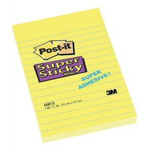 Karteczki POST-IT Super sticky (660-S) 102x152mm 1x75 kart. ty - 2879976856