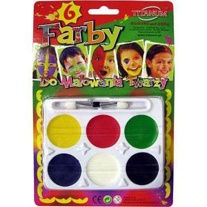 Farby do malowania twarzy TITANUM 6 kolorw 188066 - 2879980664