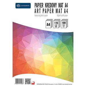 Papier kredowy INTERDRUK A4 mat 115g.