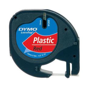 Tama DYMO Letra Tag 12mm/4m plastik - czerw 59424 - 2825404226