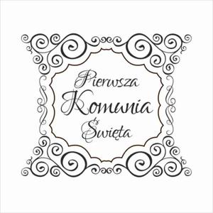 045 Stempel - Pierwsza Komunia wita - ramka - 2827882989