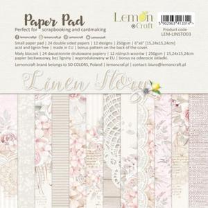 Linen Story - Bloczek papierw do scrapbookingu 15x15cm - Lemoncraft - 2878034899