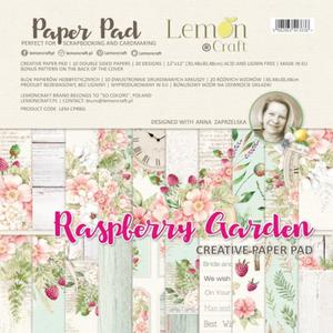 RASPBERRY GARDEN - BLOK KREATYWNY - PAPIERY DO SCRAPBOOKINGU 30X30CM - LEMONCRAFT - 2871234965