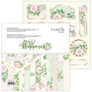 Happiness may zestaw - Bloczek papierw do scrapbookingu 20,3x20.3cm - Lemoncraft - 2878034902