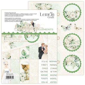 Greenery Elements - Elementy do wycinania - Bloczek papierw do scrapbookingu 15.2x20.3cm - Lemoncraft - 2878034916