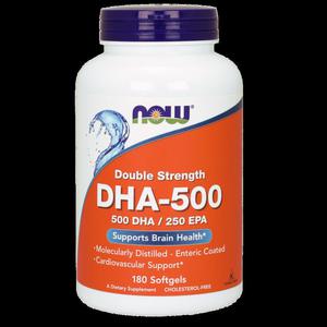DHA - 500 DHA 250 EPA Kwas dokozaheksaenowy 500 mg (180 kaps.) - 2874601275
