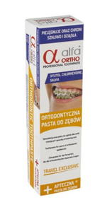 ALFA ORTHO Travel Exclusive - ortodontyczna pasta do zbw o intensywnym dzianiu - 75ml - 2858731366