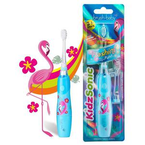 BRUSH-BABY KIDZSONIC Flaming - szczoteczka soniczna dla dzieci w wieku 3+ lat z flamingiem - 2858731369