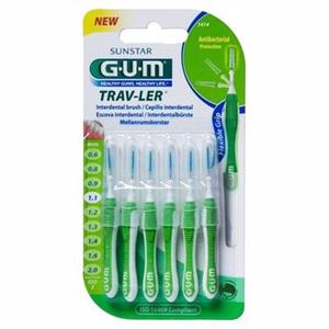 GUM Butler Trav-Ler (1414) 6 szt. - szczoteczki midzyzbowe 1.1 mm (zielone) - 2865780786