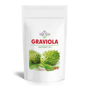 GRAVIOLA OWOC EKSTRAKT 20:1, 10% FLAWONOIDW, 100G / SOUL-FARM - 2867067294