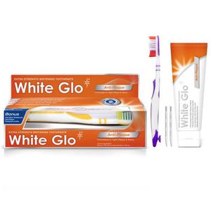 WHITE GLO Anti-Plaque Whitening - wybielajca pasta do zbw redukujca pytk nazbn + szczoteczka do zbw 100ml - 2872688257