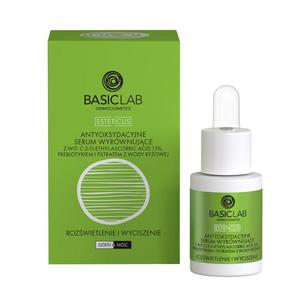 BasicLab Esteticus antyoksydacyjne serum wyrwnujce z Wit.C 15% prebiotykiem i filtrem z wody ryowej 15ml - 2874393039