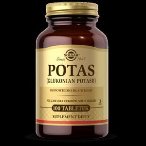 SOLGAR Potas (glukonian potasu) 100 tabletek - 2867067412