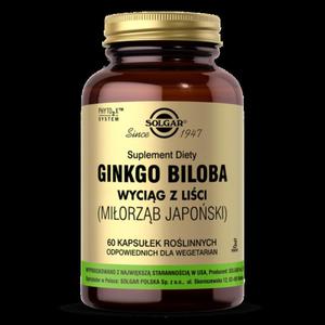 SOLGAR Ginkgo Biloba (Miorzb japoski) 60 kapsuek - 2867067414