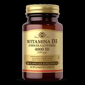 SOLGAR Witamina D3 4000 IU (100 mcg) 60 kapsuek - 2867067432