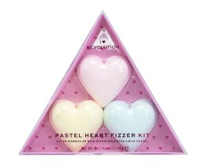 I Heart Revolution Strawberry Pastel Bath Fizzer Kit Heart Kpielowa kula 40g Bomba do kpieli w ksztacie serca 40g + Bomba do kpieli w ksztacie serca 40g Passion Fruit + Bomba do kpieli w ksztacie serca 40g Lemon (W) (P2) - 2875467144