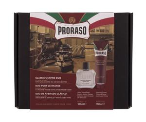 PRORASO Classic Shaving Duo Red Balsam po goleniu 100ml Balsam po goleniu 100ml + Krem do golenia 150ml (M) (P2) - 2875470456