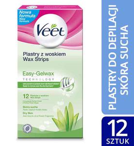 Veet Veet plastry wosk do depilacji ciaa skra sucha 12 szt (P1) - 2875472134