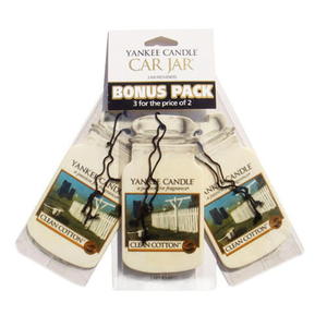 Yankee Candle Car Jar Bonus Pack zestaw zapachw samochodowych Clean Cotton 3 sztuki (P1) - 2875472449