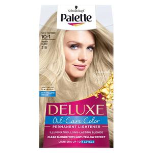 Palette Deluxe Oil-Care Color rozjaniajca farba do wosw z mikoolejkami Srebrzysty Blond 218 (10-1) (P1) - 2875474957