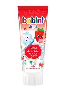 Bobini Bobini Dent pasta do zbw dla dzieci powyej 1-go roku ycia Lody truskawkowe 75ml (P1) - 2875475307