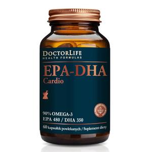 Doctor Life EPA-DHA Cardio 90% Omega-3 EPA 480/ DHA 350 suplement diety 60 kapsuek (P1) - 2875475671