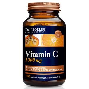 Doctor Life Vitamin C Buffered Vitamin C buforowana witamina C 1000mg suplement diety Dzika Ra Bioflawonoida 100 kapsuek (P1) - 2875475701