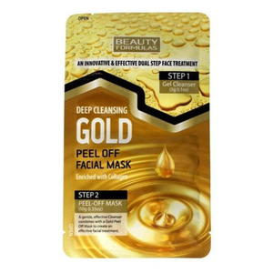 Beauty Formulas Gold Peel-Off Facial Mask gboko oczyszczajca zota maseczka do twarzy z kolagenem 3g+10g (P1) - 2875476133