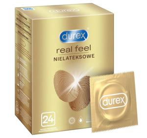 Durex Durex prezerwatywy bez lateksu Real Feel 24 szt bezlateksowe (P1) - 2875478901