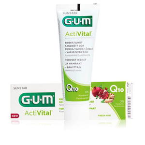 GUM ActiVital - pasta z koenzymem Q10, owocem Granatu, Rumiankiem i Imbirem 75ml - 2858730574