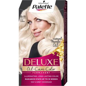 Palette Deluxe Oil-Care Color farba do wosw trwale koloryzujca z mikroolejkami 11-11 Ultra Tytanowy Blond (P1) - 2875479464