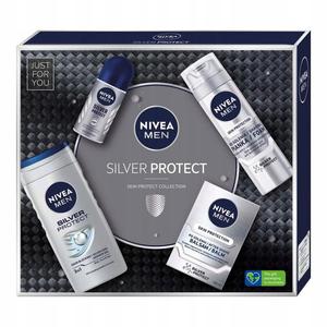 Nivea Men Silver Protect zestaw pianka do golenia 200ml + el pod prysznic 250ml + balsam po goleniu 100ml + antyperspirant roll-on 50ml (P1) - 2875482600