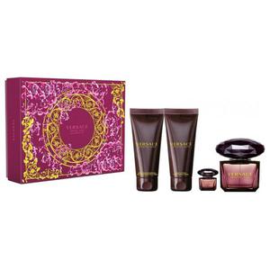 Versace Crystal Noir zestaw EDT 90ml + EDT 5ml + balsam do ciaa 100ml + el pod prysznic 100ml (W) (P1) - 2875482802