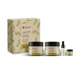 Silcare Naturro Special Gift Box zestaw maso do ciaa 300ml + peeling do ciaa 300ml + olejek naturalny 11ml + peeling do ust 10ml (P1) - 2875483399