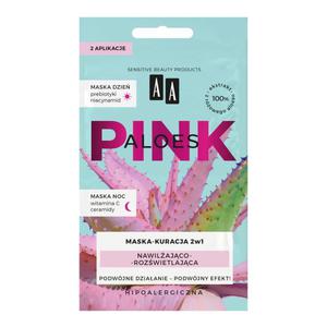 AA Aloes Pink nawilajco- rozwietlajca maska kuracja dzie i noc 2x4g (P1) - 2875483657