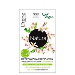 LIRENE Natura Eco przeciwzmarszczkowa maseczka do twarzy na BIO tkaninie Hydrolat z Kwiatw Pomaraczy i Bawatka 7g (P1) - 2875485971