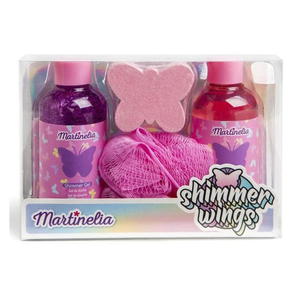 MARTINELIA_SET Shimmer Wings el pod prysznic 100ml + byszczcy el pod prysznic 100ml + musujca kula do kpieli 30g + gbka (P1) - 2875486216