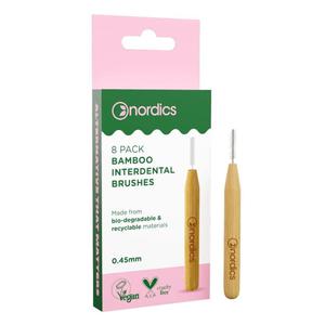 NORDICS Bamboo Interdental Brushes bambusowe szczoteczki do czyszczenia przestrzeni midzyzbowej 0,45mm 8szt (P1) - 2875486675