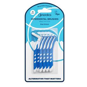 NORDICS L-shaped Interdental Brushes bioplastyczne szczoteczki do czyszczenia przestrzeni midzyzbowej 0,4mm 10szt. (P1) - 2875486686