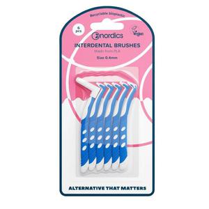 NORDICS L-shaped Interdental Brushes bioplastyczne szczoteczki do czyszczenia przestrzeni midzyzbowej 0,4mm 6szt. (P1) - 2875486687