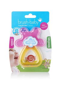 Gryzak - grzechotka Brush-Baby dla dzieci od 4 miesica do zbw przednich i bocznych - 2858730651