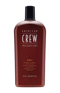 AMERICAN CREW Official Supplier To Men 3-In-1 Shampoo conditioner and body wash szampon odywka i el do kpieli dla mczyzn 1000ml (P1) - 2875488050