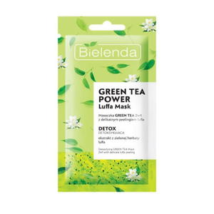 BIELENDA Luffa Mask maseczka nawilajca 2w1 z peelingiem Green Tea 8g (P1) - 2875488173