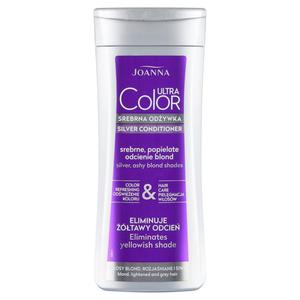 JOANNA Ultra Color Silver Conditioner For Blond Lightened Grey Hair odywka do wosw blond, rozjanianych i siwych eliminujcy otawy odcie 200g (P1) - 2875488434